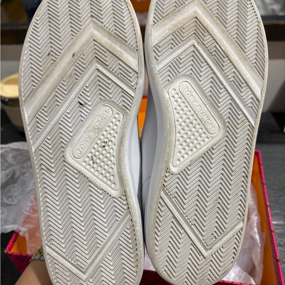 Tory Burch Titanium White Silver Sneakers - Picture 8 of 10